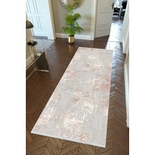 10 Post Online  yolluk Koridor Gri Bordo Dijital Baskı Kaymaz Yuvarlak Oval Kesme Ince Yıkanabilir Halı