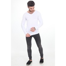The One Erkek Oval Kesim Over Size Pamuklu Basic T-Shirt