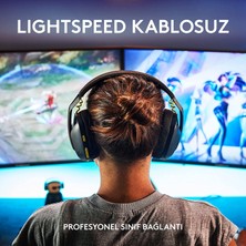 Logitech G G435 Lightspeed Kablosuz Kulak Üstü Oyuncu Kulaklığı, Bluetooth, Dahili Mikrofon, 40 mm Ses Sürücüleri, 165 Gr, 18 Saat Pil Ömrü, Siyah