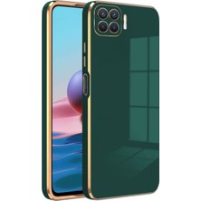 Oppo Reno 4 Lite Kılıf Golden Silikon Kılıf Yeşil