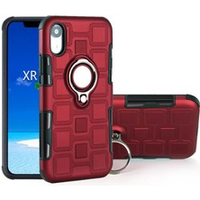 Apple iPhone Xr Kılıf Vasos Yüzüklü Silikon Kırmızı