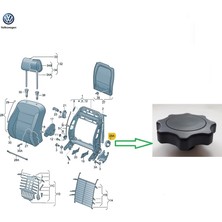 Pelit Otomotiv Altea Koltuk Ayar Kolu (Bel Şişirme) 1J0881671G Siyah