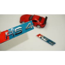 DK Tuning Audi Rs4 Yeni Nesil Turkuaz 3m 3D Ön Panjur ve Bagaj Logo Seti Orjinal Ürün