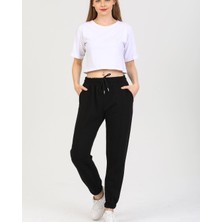 Modaoz Kadın 3 Iplik Şardonlu Cepli Önü Cimalı Eşofman Altı