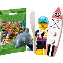 LEGO 71029 Minifigür Seri 21 1 - Paddle Surfer Minifigür