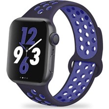 noktaks - ​​​Apple Watch 44mm - Kordon Silikon Strap Kayış - KRD-02 - NO8 - T11154
