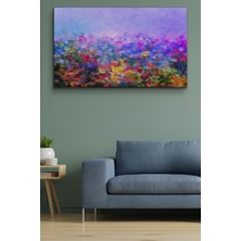 Doğal Tercih Kır Çiçekleri Yağlıboya Görünüm Dekoratif Kanvas Duvar Tablosu