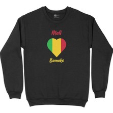 Cix Bamako Bali Bayraklı Kalpli Siyah Sweatshirt