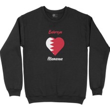 Cix Manama Bahreyn Bayraklı Kalpli Siyah Sweatshirt