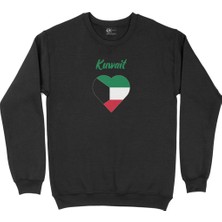 Cix Kuveyt Bayraklı Kalpli Siyah Sweatshirt