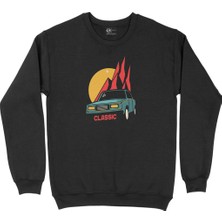 Cix Şahin Doğan Klasik Siyah Sweatshirt