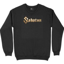 Cix Sabaton Baskılı Siyah Sweatshirt