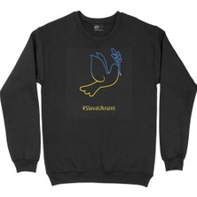 Cix Slava Ukraini Logo Siyah Sweatshirt