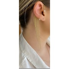 Hg.Aksesuar Kadın Zirkon Taşlı Kıkırdak Küpe