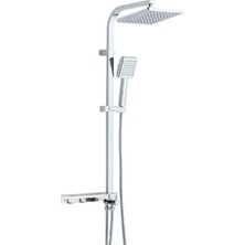 Eym Tema Rain Hill Tetra Sürgülü Banyo Duş Takımı Seti Paslanmaz Boru