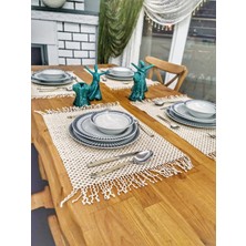 Nona Mino Amerikan Servis Takımı Örme Pamuk 4 Adet 35 x 50 cm