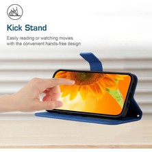 Xstep Case Apple Iphone 12 Mini 5.4 Inç HT04 Basılı Ayçiçeği Pu Deri Deri Touch Telefon Kılıfı Manyetik Kapatma Cüzdan Stand Kapağı Omuz Kayışı (Yurt Dışından)