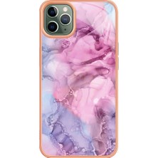 Xstep Case Apple Iphone 11 Için Yb Imd Serisi-16 Pro Max 6.5 Inç Tarzı E Mermer Desen Tasarım Kapak Elektraplama Çerçevesi 2.0mm Tpu Imd Esnek Telefon Kılıfı (Yurt Dışından)