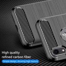 Xstep Case Apple Iphone Xr Için 6.1 Inç Damla Koruma Esnek Tpu Telefon Geri Kapak Fırçalanmış Karbon Fiber Doku Cep Telefonu Kılıf (Yurt Dışından)