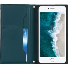 Xstep Case Apple Iphone 7/8 4.7 Inç / Se (2020) / Se (2022) Rhombus Baskılı Telefon Stand Pu Deri Fermuar Cep Cüzdan Kapağı Omuz Kayışı Ile (Yurt Dışından)