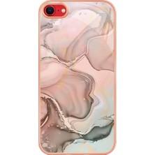 Xstep Case Apple Iphone Se (2020) / Se (2022) / 7/8 4.7 Inç Yb Imd Serisi-16 Stil E Mermer Desenli Telefon Kılıfı Elektrokap Kenar 2.0mm Tpu Tpu Imd Anti-Fall Kapak (Yurt Dışından)