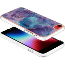 Xstep Case Apple Iphone Se (2020) / Se (2022) / 7/8 4.7 Inç Yb Imd Serisi-16 Stil E Mermer Desenli Telefon Kılıfı Elektrokap Kenar 2.0mm Tpu Tpu Imd Anti-Fall Kapak (Yurt Dışından)