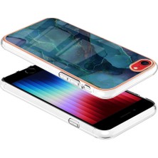 Xstep Case Apple Iphone Se (2020) / Se (2022) / 7/8 4.7 Inç Yb Imd Serisi-16 Stil E Mermer Desenli Telefon Kılıfı Elektrokap Kenar 2.0mm Tpu Tpu Imd Anti-Fall Kapak (Yurt Dışından)