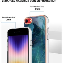 Xstep Case Apple Iphone Se (2020) / Se (2022) / 7/8 4.7 Inç Yb Imd Serisi-16 Stil E Mermer Desenli Telefon Kılıfı Elektrokap Kenar 2.0mm Tpu Tpu Imd Anti-Fall Kapak (Yurt Dışından)