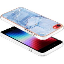 Xstep Case Apple Iphone Se (2020) / Se (2022) / 7/8 4.7 Inç Yb Imd Serisi-16 Stil E Mermer Desenli Telefon Kılıfı Elektrokap Kenar 2.0mm Tpu Tpu Imd Anti-Fall Kapak (Yurt Dışından)