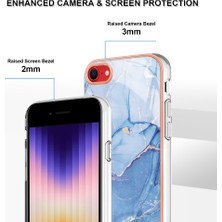 Xstep Case Apple Iphone Se (2020) / Se (2022) / 7/8 4.7 Inç Yb Imd Serisi-16 Stil E Mermer Desenli Telefon Kılıfı Elektrokap Kenar 2.0mm Tpu Tpu Imd Anti-Fall Kapak (Yurt Dışından)