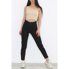 Mavi Stil Contalı Mom Jeans Siyah - 2411.392.