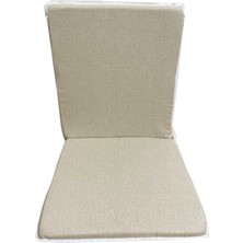 Vip Home Concept Sandalye Minderi Arkalıklı Lastikli Fermuarlı Süngerli-1 Adet(Krem Kırçıllı)Yıkanabilir