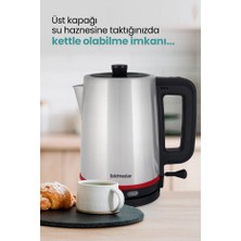 Goldmaster  Selvi 2200 Watt Çift Isıtıcılı Paslanmaz Çelik Çay Makinesi ve Su Isıtıcısı