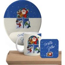 Noel Baba Mousepad, Kupa ve Bardak Altlığı Seti