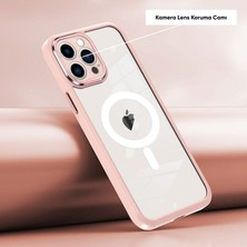 Apple iPhone 13 Pro Kılıf Magsafe Guard Silikon Kılıf (Kablosuz Şarj Destekli) Rose Gold