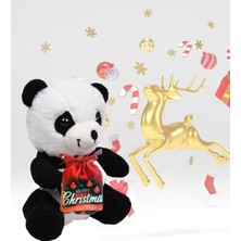 Sole Çikolatalı Yeni Yıla Özel "merry Christmas" Temalı Sevimli Panda-40 cm