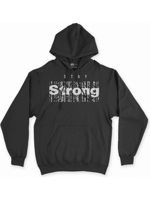 Cix Stay Strong Siyah Sweatshirt Hoodie