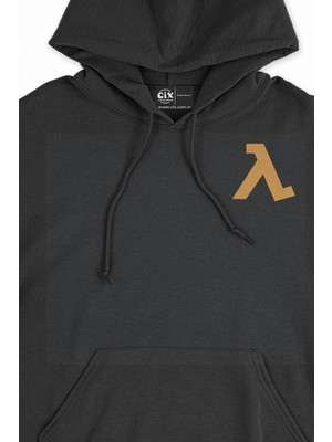 Cix Half Life Cep Logolu Siyah Sweatshirt Hoodie