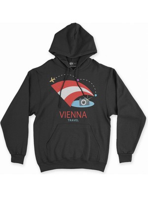 Cix Viyana Seyahati Siyah Sweatshirt Hoodie