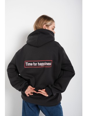 Trendseninle Happiness Tasarım Baskılı Sweatshirt