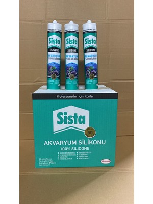 Sista Akvaryum Silikonu Şeffaf 280 ml 10'lu Paket Yarım Koli