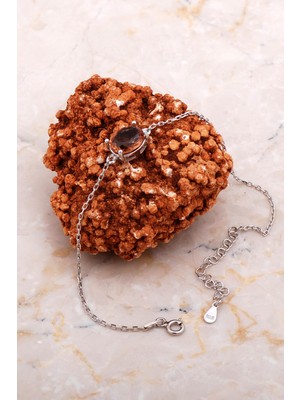 Sümer Telkari Renk Değiştiren Sultan Taşlı Rodyumlu Gümüş Bileklik 4177