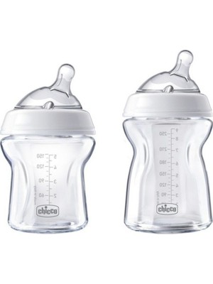 Chicco Naturalfeeling Cam Biberon Seti 0 Ay+ 2'li 150+250 ml Silikon Malzeme ile Konforlu Besleme