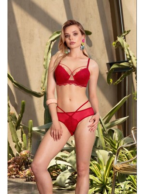 Nurteks 4343 Kadın İpli Desteksiz Sütyen Takımı