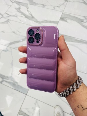 HappyCase iPhone 13 Pro Puffer Hologram Kılıf Parlak Kılıf Yastık Kılıf Kamera Korumalı Kılıf