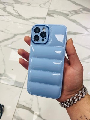 HappyCase iPhone 13 Pro Puffer Hologram Kılıf Parlak Kılıf Yastık Kılıf Kamera Korumalı Kılıf