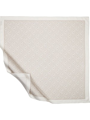 Ipekevi Typo Monogram Tivil Ipek Eşarp-Taş