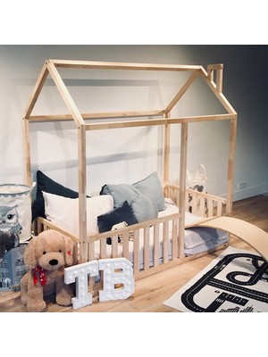 Loolpi Home Loolpi Home Montessori Bebek ve Çocuk Karyolası Unisex Doğal Ahşap Yatak