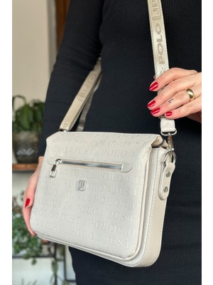 Just Polo Kadın 3 Bölmeli Ayarlanabilir Uzun Askılı Postacı Çanta ve Cüzdan Kombini