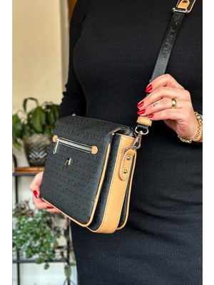 Just Polo Kadın 3 Bölmeli Ayarlanabilir Uzun Askılı Postacı Çanta ve Cüzdan Kombini